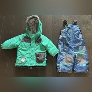 Kids' Teal and Blue Winter Snowsuit